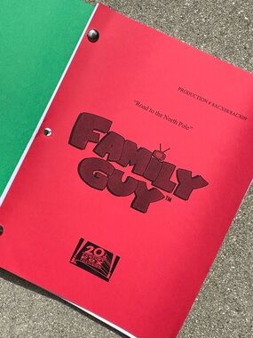 Family Guy 2009 Production Used Table Script ROAD TO The North Pole CHRISTMAS EP
